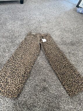 Zara Leopard Print Kids Jeans - Brown and Black
